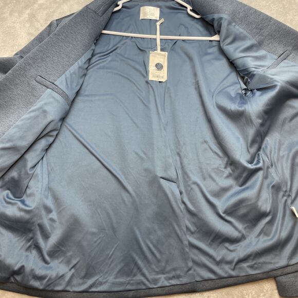 Stylus LaDarius Campbell Knit Blazer Mens L Heather Blue 2 Button Stretch NWT - Picture 7 of 14